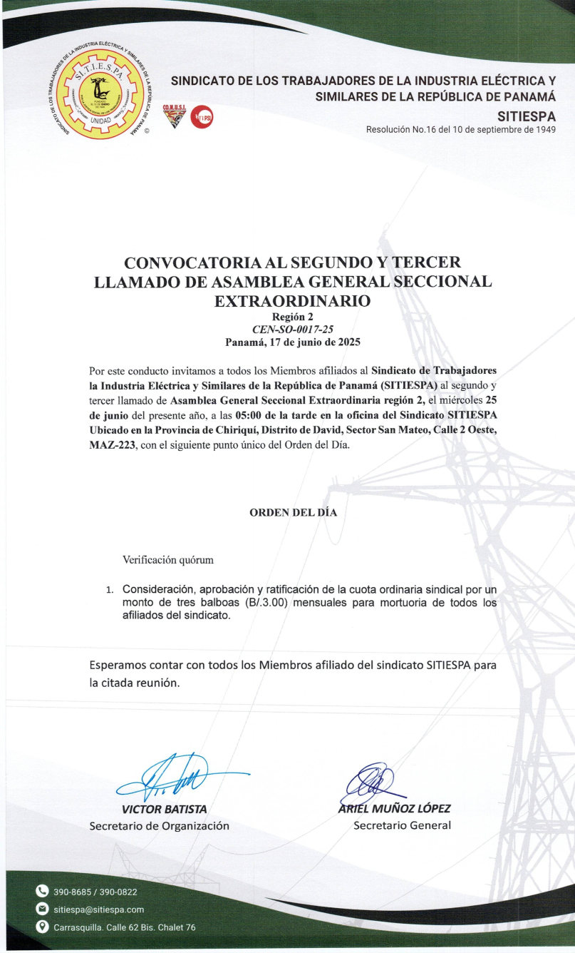 Convocatoria Región 2